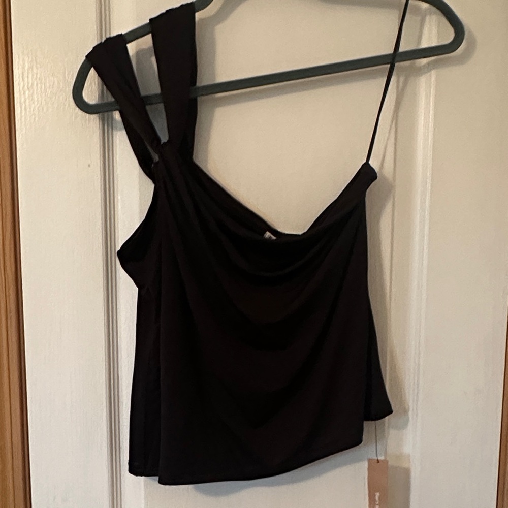 Reformation Black Arlie Knit Top